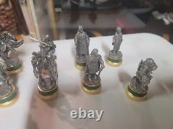 Lord Of The Rings The Two Towers Chess Set pewter WITH bonus 22 accessories pcs