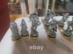 Lord Of The Rings The Two Towers Chess Set pewter WITH bonus 22 accessories pcs
