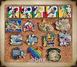 Lot 135 Disney Pins Princess, Villains, Stitch Two MK 50th Anniversary Bags
