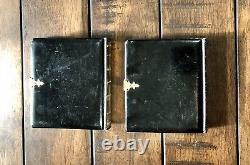 Lot of Two 1/6 Daguerreotype Photo the Same Man / MOP Cases 1850s Antique