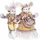Mark Roberts Collectible Mr & Mrs Cottontail Rabbit Set Of Two Sm 51-23244 New