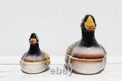 Mid-Century Set of Two Duck Tureens, Earthenware, Portuguese