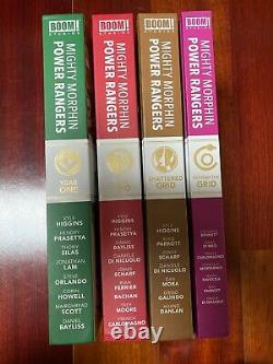 Mighty Morphin Power Rangers Deluxe Hardcover Lot Set Year One Two Grid Boom