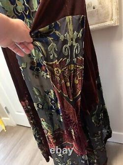 Mina Collection Burnout Velvet /sheer Two Piece Set Kimono Duster Art To Wear