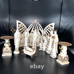 Nativity Set 10 Piece Including Two Candle Holders