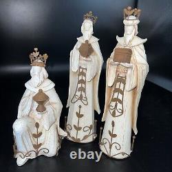 Nativity Set 10 Piece Including Two Candle Holders