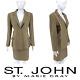 New St. John Collection Marie Gray Sz 10 Knit Skirt Set K618083 Terra Sand Nwt