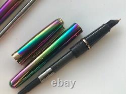 Nos Vintage Sheaffer Prelude(9050)fountain & Ballpoint Pen Set, Rainbow Plasma/gt