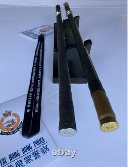 Obsolete Royal. Hong. Kong. Training. School. Police. Wooden stick 24L, Set of Two Pcs