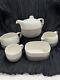 Oneida Hamptons Teapot Set Luzerne Gray White Beige Hard To Find