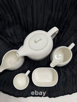 Oneida Hamptons Teapot Set Luzerne Gray White Beige Hard To Find