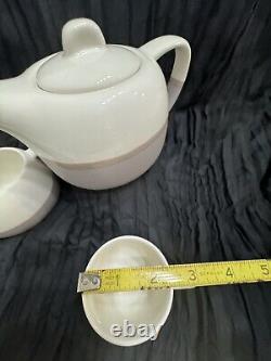 Oneida Hamptons Teapot Set Luzerne Gray White Beige Hard To Find