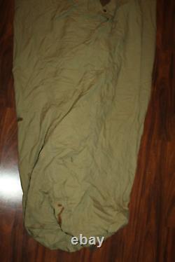 Original WW2 U. S. Army Soldiers Two-Piece OD Wool withCover Sleeping Bag Set 44' d