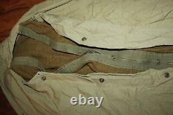 Original WW2 U. S. Army Soldiers Two-Piece OD Wool withCover Sleeping Bag Set 44' d