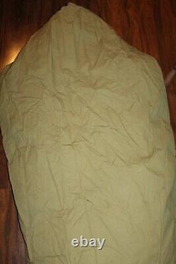 Original WW2 U. S. Army Soldiers Two-Piece OD Wool withCover Sleeping Bag Set 44' d