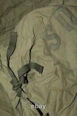 Original WW2 U. S. Army Soldiers Two-Piece OD Wool withCover Sleeping Bag Set 44' d