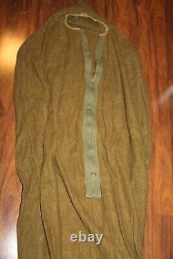 Original WW2 U. S. Army Soldiers Two-Piece OD Wool withCover Sleeping Bag Set 44' d