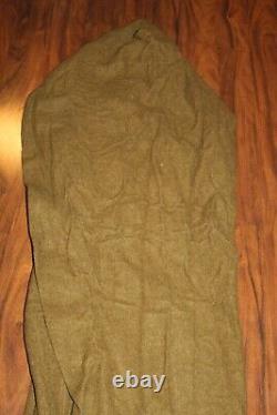 Original WW2 U. S. Army Soldiers Two-Piece OD Wool withCover Sleeping Bag Set 44' d