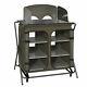 Outsunny Camping Cupboard Foldable Camping Kitchen Storage Unit With Windshield