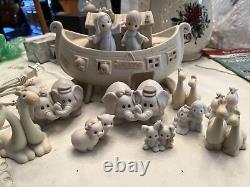 PRECIOUS MOMENTS NOAHS ARK TWO 2 BY 2 LOT 12 Piece SET 2 x 2 COLLECTIBLES