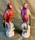 Pair Of Two 2 Old Antique French Samson Art Porcelain Birds Figurine Statues Set