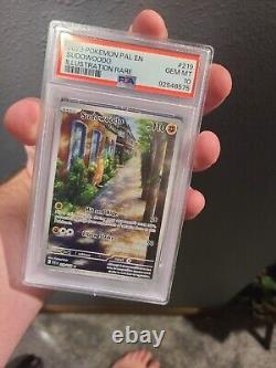 Pokemon Pal En-Paldea Evolved Sudowoodo Illustration Rare #219 PSA 10