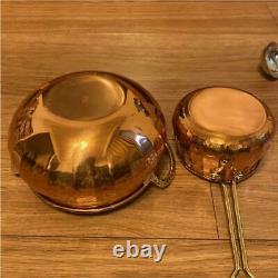 Pure copper pot, pure copper, two-handed pot, one-handed pot, ladle, 3-piece set