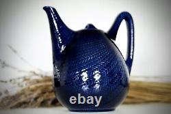 RORSTRAND RARE Blue Fire (Bla Eld) Tea for Two in Blue VDN Teapot, Cups +