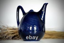 RORSTRAND RARE Blue Fire (Bla Eld) Tea for Two in Blue VDN Teapot, Cups +