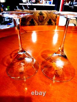 Rare Frank Sinatra Martini Glasses Set Of Two From Tv Land Rat Pack Special