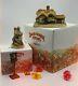 Retro 1990s David Winter Ornamental Set Of Two Ceramic Cottages Boxed