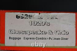 Rivarossi 6926 A Set 1920's Chesapeake & Ohio HO Coach Set Baggage Pullman