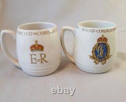 Royal Commemorative Mug May 1937 set of two Coronation of King George VI