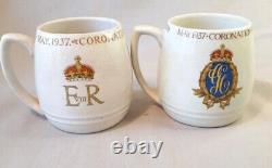 Royal Commemorative Mug May 1937 set of two Coronation of King George VI