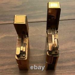 S. T. Dupont Two sets of Different Types Roller Gas Lighter Gold Black