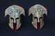 Set Of Two Medieval Ancient Greek Corinthian Helmet Steel Helmet Antique
