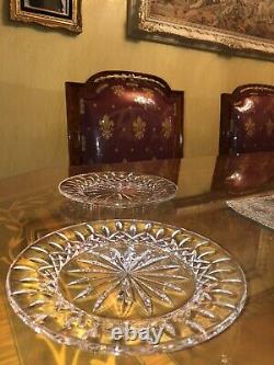Set Of Two 8x8 Waterford Crystal Lismore Accent Plates