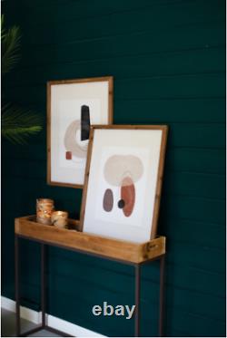 Set Of Two Abstract Prints Under Glass Multi