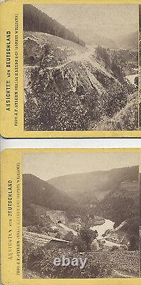 Set Of Two Stereoviews Of Brennerbahn Railway Tunnels Germany