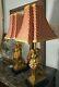 Set Of Two Mid Century Modern Brass Lions Lamps Fierce! Vintage Brass Lamps