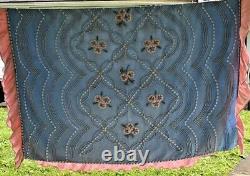 Set of 2 Vtg Cabin Crafts Needle Tuft Cotton Chenille Bedspreads Twin 82 x 102