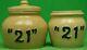 Set Of Two 21 Club New York C1950s Condiment Jars