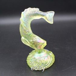 Set of Two Fenton Carnival Glass Koi Fish Figurines