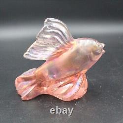 Set of Two Fenton Carnival Glass Koi Fish Figurines