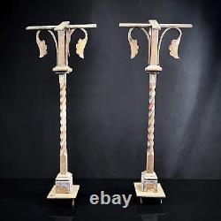 Set of Two Hand forged Late 1800's Antique Church Altar Balustrades