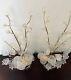 Set Of Two Mason Bagues 20th Century Style Rock Crystal Floral Candleabras