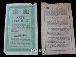 Set of Two WW2 Safe Conduct German Soldier Surrender Leaflets