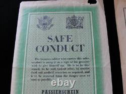 Set of Two WW2 Safe Conduct German Soldier Surrender Leaflets
