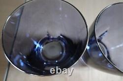 Set of Two Waterford W Collection Crystal Tumbler Glasses Sky Blue Retail $175