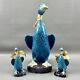 Set Of Vintage Turquoise Chinese Ceramic 10 Duck With Two 4 Ducklings China